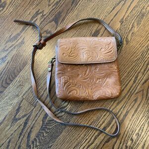 Patricia Nash Brown Crossbody Leather Tooled Purse Clean‎ EUC Western Hippie
